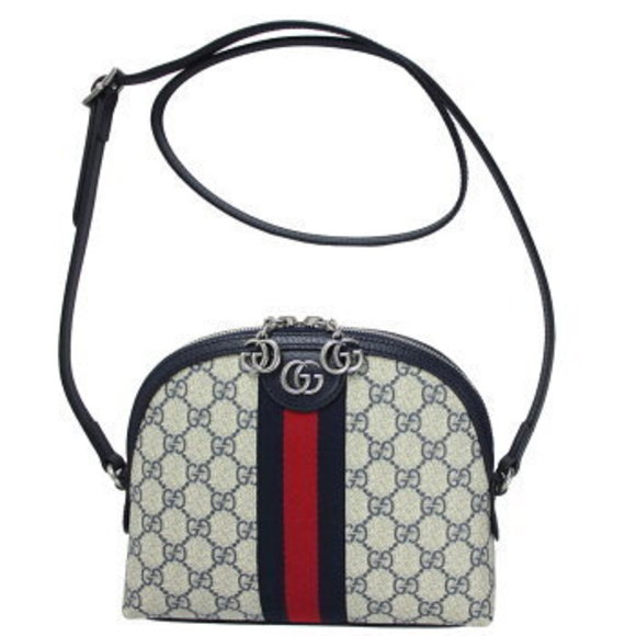 Gucci Ophidia Shoulder Bag Navy Blue Leather - Picture 1 of 4